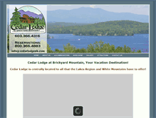 Tablet Screenshot of cedarlodgenh.com